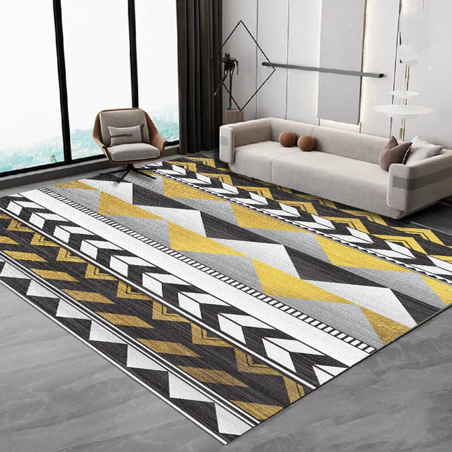 VIKAMA Nordic Minimalist Living Room Carpet, Easy-To-Clean Sofa and Coffee Table Pad, Bedroom Full Carpeting, Home Decoration