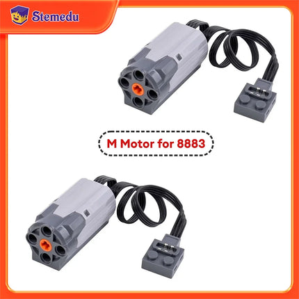 2PCS M Motor Power Functions Group MOC Technical Parts PF Blocks 8883 58120c01 Speed Motor Compatible with Legoeds DIY Kids Gift