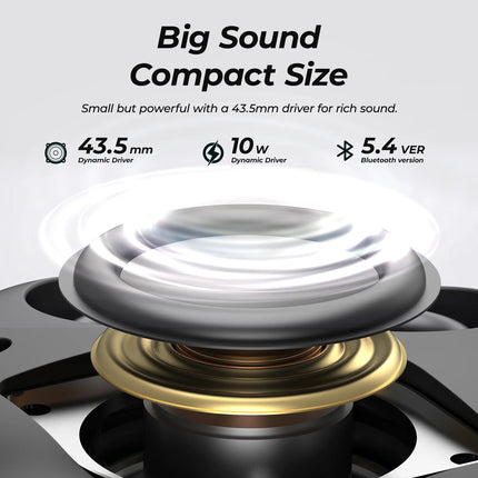 TOZO PE1 Portable Bluetooth Speakers Audio Speaker with Mic Wireless 43.5mm Dynamic Driver IPX8 Waterproof Deep Bass
