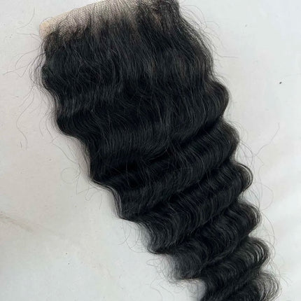 Brazilian Raw Human Hair Loose Deep Wave 4x4 5x5 6x6 Lace Closure Human Hair Loose Wave Lace Frontal Closure Only for Wig Making