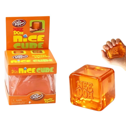 Schylling Nee Doh Jellyfish & Cube Squish Toy, Soft Jelly Squeeze Stress Relief Fidget Toy, Sensory NeeDoh for Kids & Adults