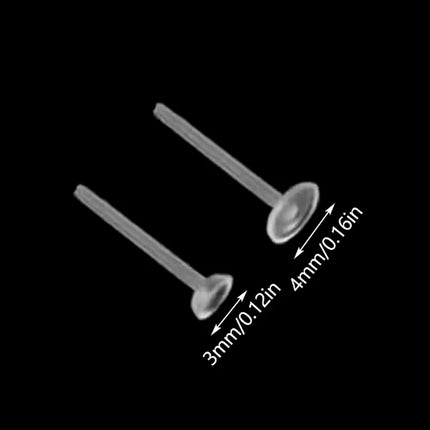 10/20/50/100PCS Transparent Earrings Jewelry Parts Decor  Plastic Stud Earring Anti Allergy Ear Protect From Ear Hole Blockage