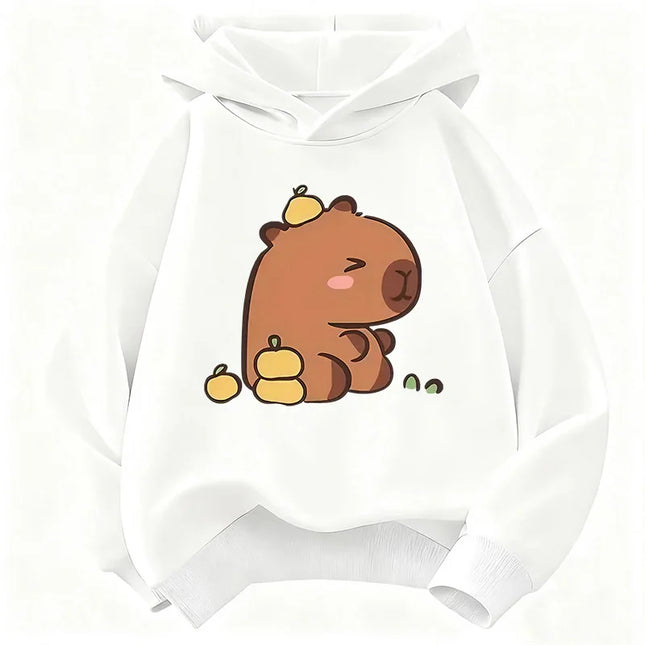 2026 Cute Capybara Graphic Children's Hoodie Sweatshirt Cute Hoody for Boys Girls Autumn Spring Casual Hoodies