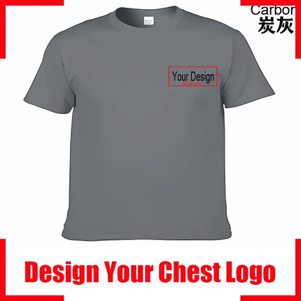 Men's Personalized Cotton T-shirt Custom Text Name Tsihrts Add Your Own Message Fashion men tshirt bigger size 4XL 5XL