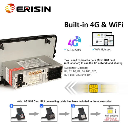 Erisin ES8529D 8" Android 14 Car Stereo For Renault Dacia Duster Logan Sandero Dokker Radio GPS Sat CarPlay Auto 4G WiFi DSP IPS