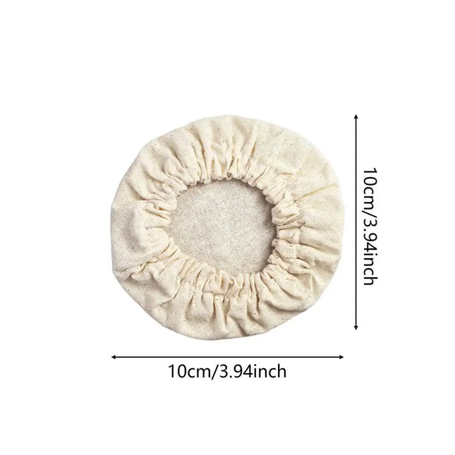 Linen Dough Jar Covers 4pcs Bread Fermentation Covers Reusable Proofing Lids Sourdough Starter Kit for Home Kitchen Baking