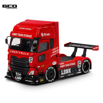 Pre-sale GCD 1:64 LBWK x UD Truck Tractor Double Authorization Alloy Model Car