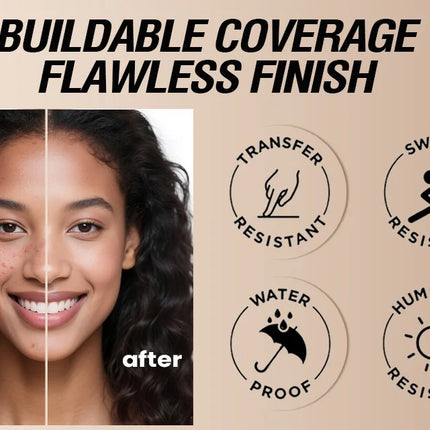 6 Colors Liquid Foundation Effective Concealer Waterproof Sweat-resistant Brighten Makeup Porfession Face Base Cosmetics Gift