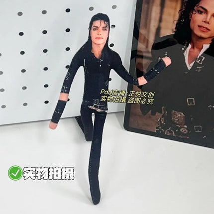 28cm Michael Jackson Jointed Plush Figure Kawaii Soft Toy Home Desk Decoration Collectible Present for Adults