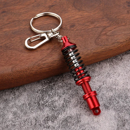 Creative Gear Head Keychain Speed Gearbox Keyring For Car Key Turbo Hub Brake Disc Pendant Shock Absorber Keys Holder Chain Ring