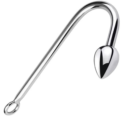Small medium large 3 balls set metal anal hook beads head butt plug dilator prostate massager insert bdsm sex toy for male