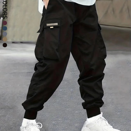 Men's Cargo Pants, Casual, Sporty, Outdoor, Large Pockets, Lightweight, Legging, Cropped Slacks 06B