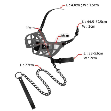 Bdsm Hollow Mesh Face Mask with Fetish Slave Open Mouth Ball Gag for Couple Adult Games Bondage Restraints Cosplay Sex Toys