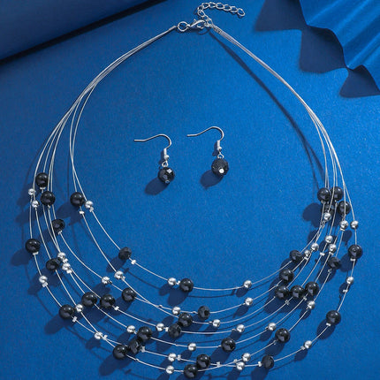 3 Pieces Of Women's Trendy Colorful Beaded Earrings, Necklaces, Jewelry Sets, Weddings, Banquets, Parties, And Holiday Gifts8776
