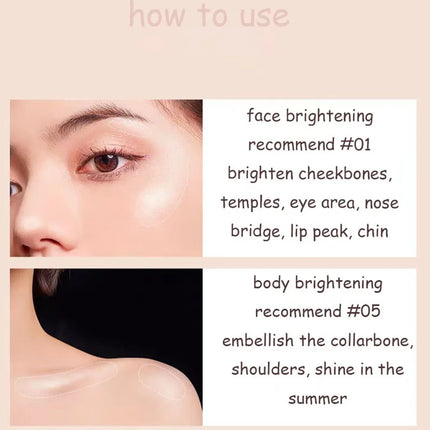 JUDYDOLL Waterproof Contour Stick & Highlighter Palette Set Vegan Cruelty-Free Makeup Kit for Cheekbones Nose Slimming