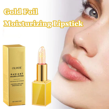 Gold Foil Moisturizing Lip Balm Moisturizes Brighten Lips Care Prevents Cracking Long Lasting No Fading Makeup Gloss Lipstick