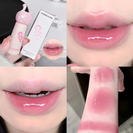 Cappuvini Cute Cat Lip Gloss Moisturizing Smooth And Long-lasting Lip Glaze 4 Shades Easy To Apply Lip Stain For Beginners