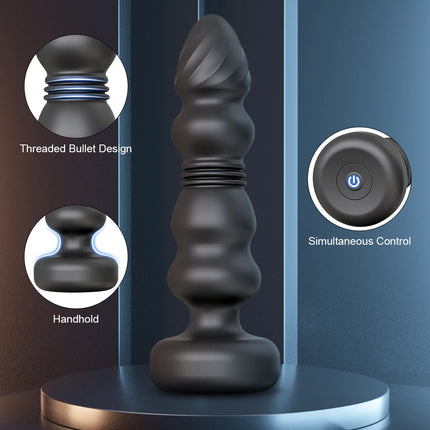 Thrusting Anal Plug Vibrator Butt Plug Male Prostate Massager Telescopic G Spot Vibrator Stimulator Sex Toys for Women Men 18+