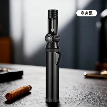 Windproof Super Large Firepower Foldable Compass Spray Gun Lighter, Metal High-temperature Outdoor Barbecue Camping Lighter