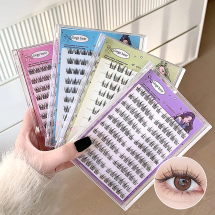 Gegebear Large-capacity Glue-free False Eyelashes Sunflower Natural Thick C Curling Segmented Eyelashes Suitable For Daily Use