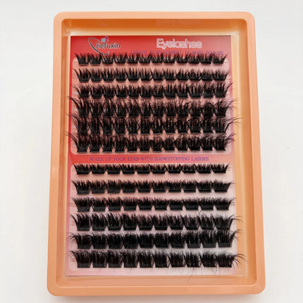 60D-200D 8D Fluffy Russian D Curl Dramatic Lash Extensions 0.07mm Cluster Lashes 8-16mm Mixed Length DIY Lashes