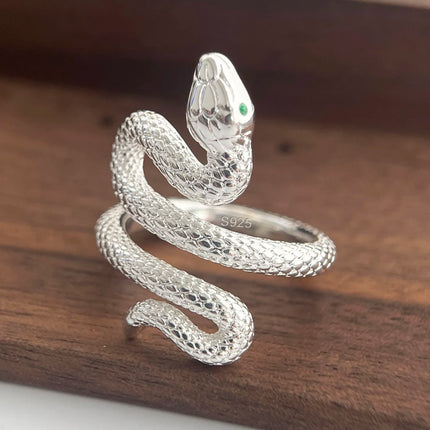 BF CLUB 925 Sterling Silver String Ring For Women Jewelry Finger Open Handmade Inter Snake Rings Allergy For Birthday Gift