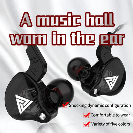 Original QKZ AK6 AKX In Ear Earphone Dynamic Driver Unit Headphone With Mic Stereo Sports HIFI Subwoofer Headset Monitor Earbuds