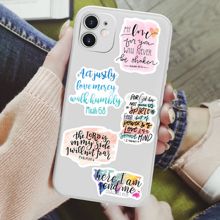 Inspirational Bible Verses Scripture Gospel Stickers Gift Decal for Laptop Phone Scrapbook Luggage Bottles Decorative Waterproof