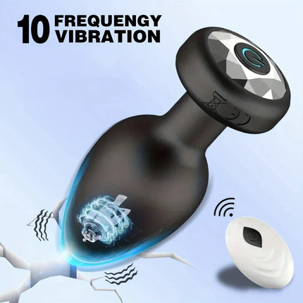 10 Speeds Vibrating Buttplug Wireless/APP Remote Control Anal Plug Male Prostate Massager Adult Erotic Sex Toy for Women Men 18