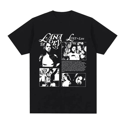 Singer Lana Del Rey Print T Shirt Women Fashion Hip Hop men's tshirts Streetwear Harajuku Short Sleeve T-Shirt Unisex summer tee