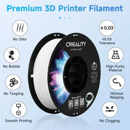 Creality CR-PETG Filament 1KG 1.75mm High-Temperature Eco-Friendly Odorless Non-Toxic 3D Printer Filament with New Colors