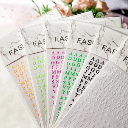 Letter Nail Art Stickers 12 Sheets / Stickers Lettres Ongles