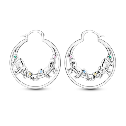 925 Sterling Silver Earrings Women 2025 Jewelry Hoop Ear Studs Sparkling Pave Earring Wedding Gift For Anniversary