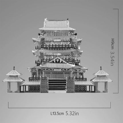 Tengwang Pavilion 3D Metal Puzzles For Adults DIY Mecha Model Kits Blocks Fighter Model Kit Brain Teaser Puzzle Fidget Toys