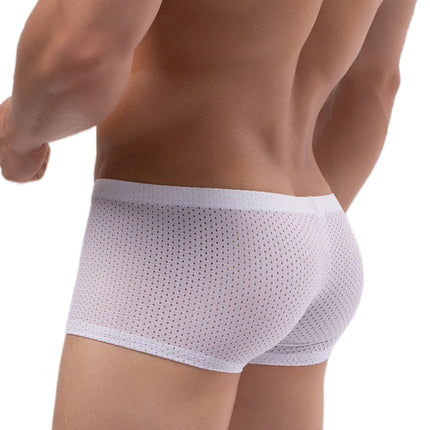 Men's Panties Male Underpants Man Sexy Mesh Shorts Boxers Underwear Breathable Ropa Interior Hombre Boxershorts Mens Soft Boxers
