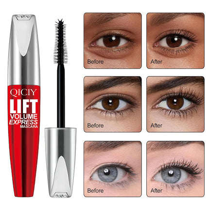 4D Black Mascara Thickening Lengthening Curling Eyelash Extension  Waterproof Long-Lasting Liquid Fiber Mascara Thick Fast Dry