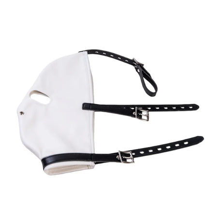 Sexy Adult Roleplay One Glove Corset with Various Half Face Bondage Harness Mask Hood for Fetish Party Games Exotic Costumes