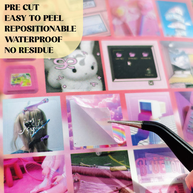 Random Cover 30 Sheets 400+ Pcs Dream Core Stickers Book- Cartoon Scrapbook Stickers for Journaling, Junk Journal