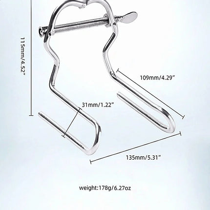 A Unisex Vaginal Anus Clamp Features Large Butt Plug With Metal Expansion Tool For Comprehensive Anal Training Exercises