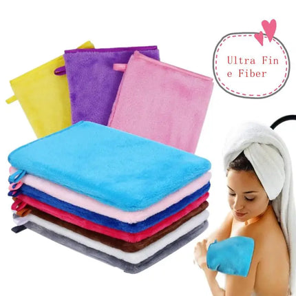 1Pc Colorful Makeup Remover Cleansing Gloves Reusable Soft Microfiber Face Care Towel Beauty Facial Cleansing Cloth Skin Care