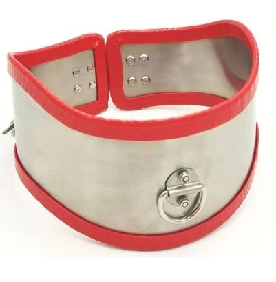 Stainless Steel BDSM Collar Erotic Neck Harness for Fantasy Game Fetish Toy Sex Product Adult Role Play Intimate Accessory