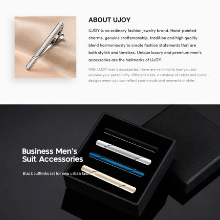 Minimalist Tie Clip For Men Tie Clip To Man Shirt Business Party Gift Box Jewelry Men's Cuff Luxury Man Fashion Cufflinks Lawyer