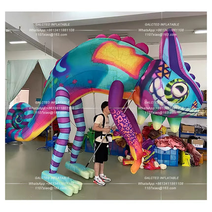Giant Inflatable Seahorse/Mosquito/Parrot/Chameleon Puppet Carnival Parade Walking Creative Performance Props for Advertising