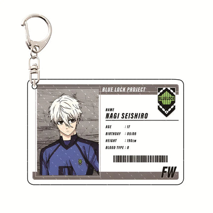 Blue Lock Player ID Card Version 6cm Acrylic Keychains Anime Collectible Merchandise Bag Pendant Fan Gift