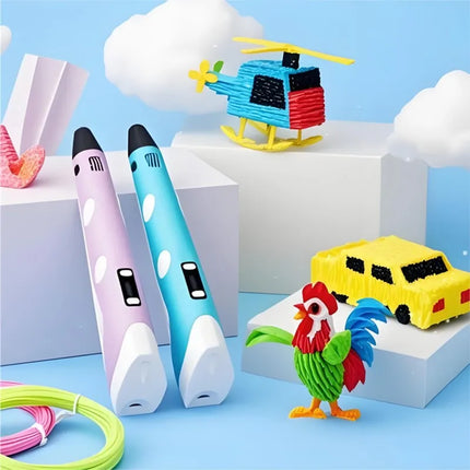 3D Pen Drawing Printing Pen With LCD Screen Compatible PLA Filament Toys Safe Paiting for Children DIY Toy Gift