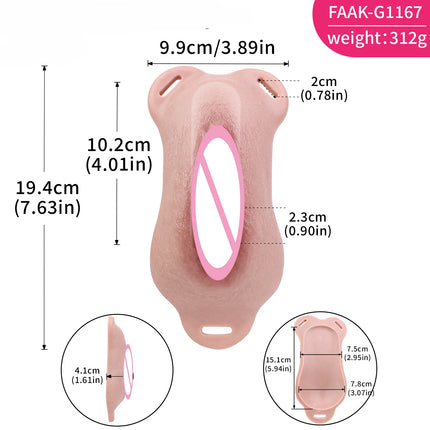 FAAK Male Hiding gaff Panties Male to Female Sex Toy Pads Strapon Insertable  Silicone Fake Vagina Clitoris Pads For Transgende