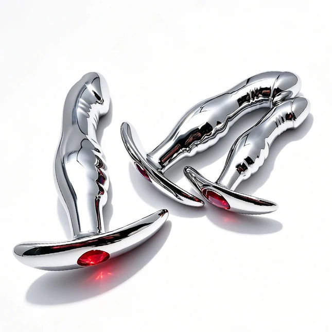 Metal Anal Plug, Butt Anal Plug, S/M/L Sizes, Unisex Adult Sex Toys for Men Women For Female Male Gay, Anal Massager, Pleasure Toy
