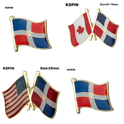 Dominican Rep Flag Badge Brooch Natinal Lapel Pins Flag Lapel Pins Country Flag Badge