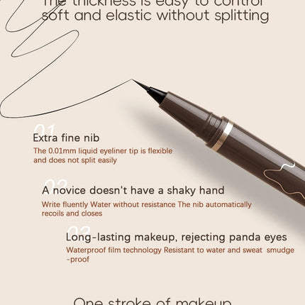 Smooth Very Fine Eyeliner Pen Longacting Quickdrying Waterproof Eyeliner Pen Suitable For Beginners Girls Holiday Gifts
