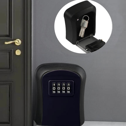 1pc Wall-Mounted Key Storage Box, Password Key Box, Outdoor Resettable Secret Code Lock Safe Lock Box, Storage Safe